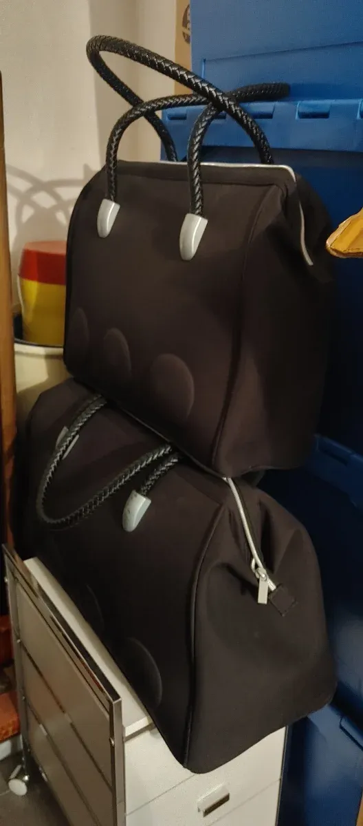 Conjunto de duas malas pretas da Ikea