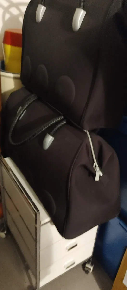 Conjunto de duas malas pretas da Ikea