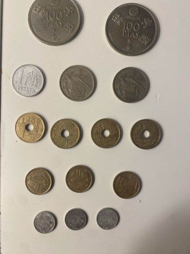 Conjunto pesetas antiguas España