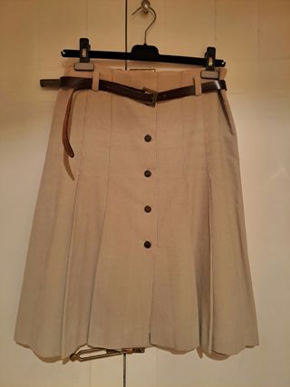 Falda Roberto Verino Beige Pana