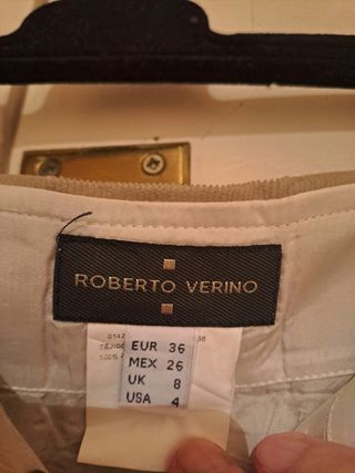 Falda Roberto Verino Beige Pana