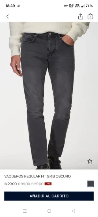 Pantalón de sarga de algodón