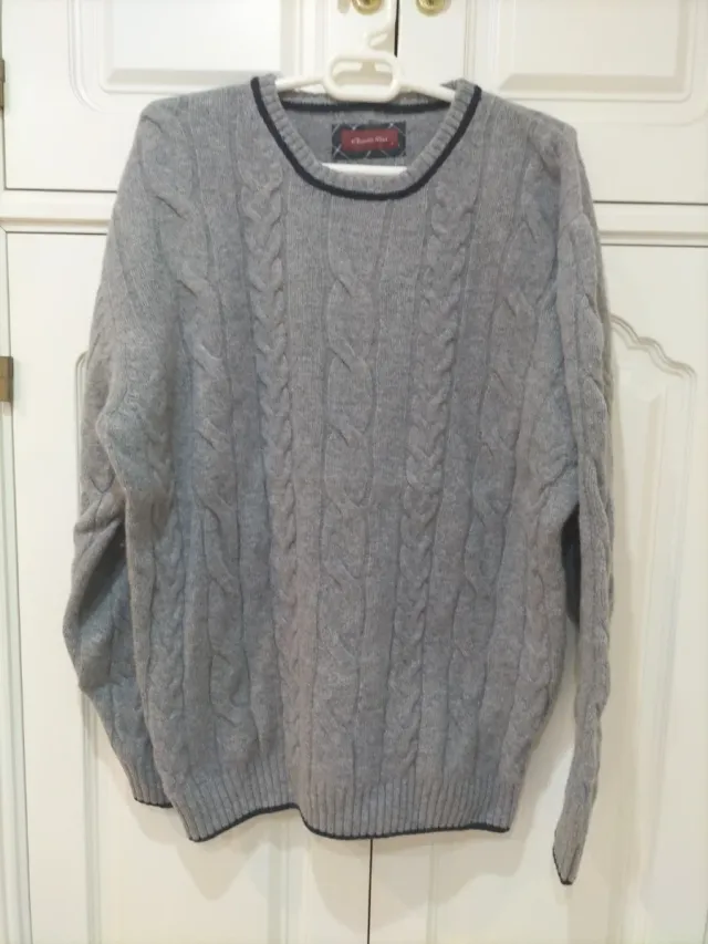 Jersey Emilio Tucci Gris Trenzado