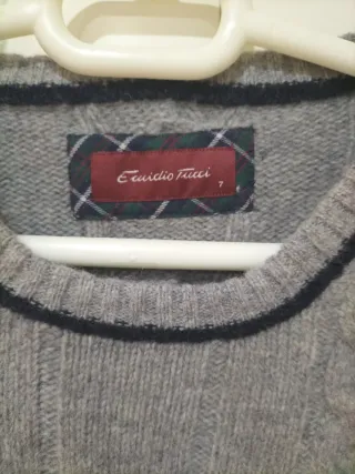 Jersey Emilio Tucci Gris Trenzado