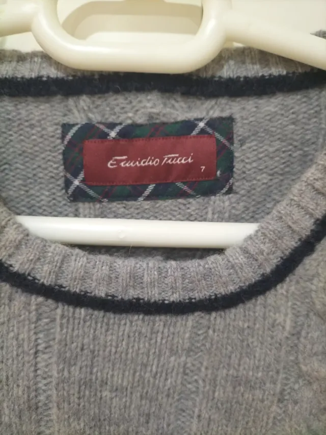 Jersey Emilio Tucci Gris Trenzado