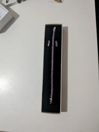 Pulsera y pendientes de plata de ley