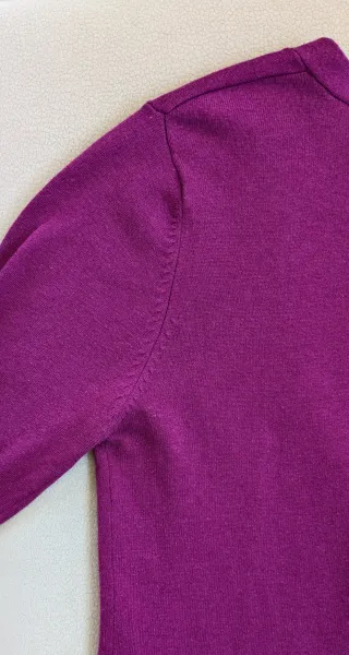 Conjunto cárdigan y top cuello alto magenta Mango