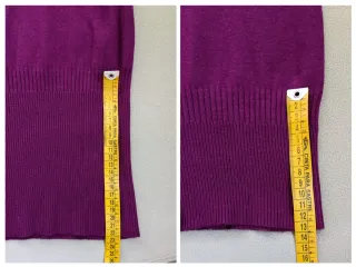 Conjunto cárdigan y top cuello alto magenta Mango