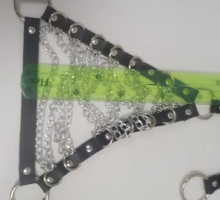 Top gótico arnés cadenas talla XXXL