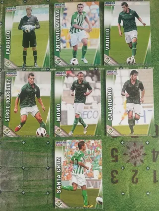 Colección cromos fútbol LIGA 2012 Real Betis