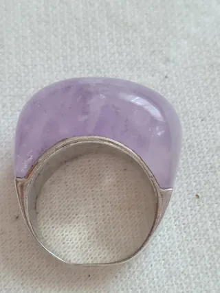 Anillo Plata y Piedra Morada