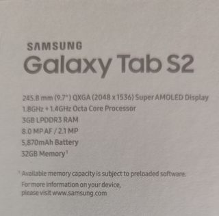 Samsung Galaxy Tab S2 (SM-T813) Blanca