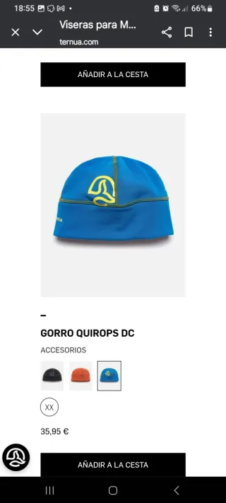 Gorro Ternua sin estrenar. Menos del 50%del precio