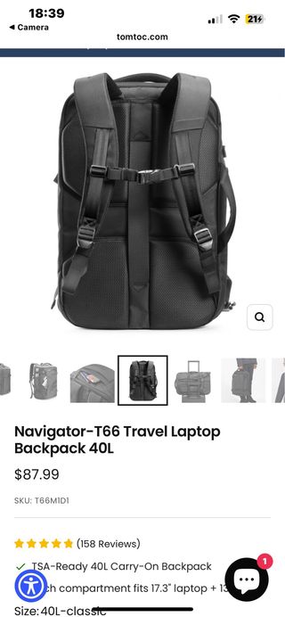 Mochila Tomtoc Navigator-T66 Negra