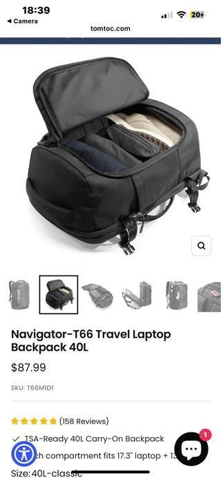 Mochila Tomtoc Navigator-T66 Negra