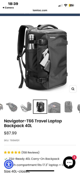 Mochila Tomtoc Navigator-T66 Negra