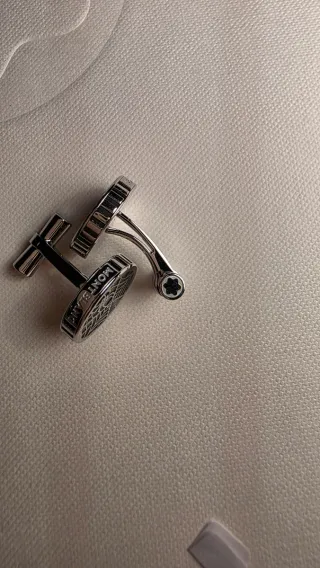 Gemelos Montblanc Spider Negro y Plateado