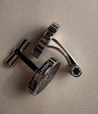 Gemelos Montblanc Spider Negro y Plateado