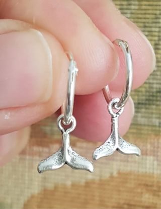 Mono Pendientes Aro Cola de Ballena Plata 925