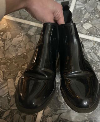 Stivali bassi lucidi neri