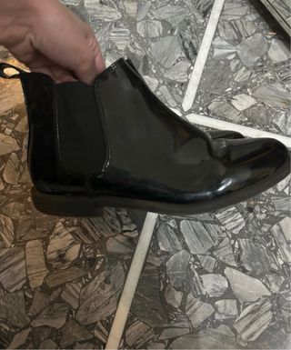 Stivali bassi lucidi neri