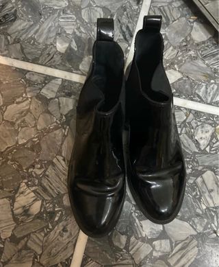 Stivali bassi lucidi neri