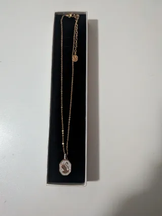 Colgante Swarovski Cisne Dorado y Blanco