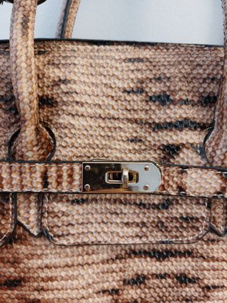 Bolso Piel Bandolera Italia Rosa Marrón - Italia