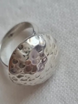 Anillo Plata 950 Martillado Ajustable