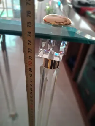 Tavolino da Salotto in Cristallo e Oro