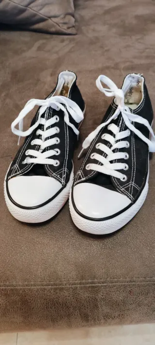 Bambas tipo Converse negras