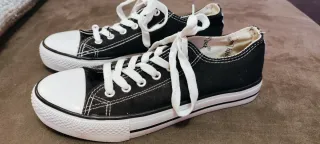 Bambas tipo Converse negras
