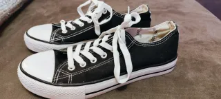 Bambas tipo Converse negras