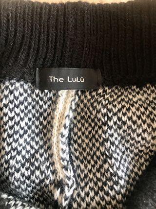 Minifalda punto cuadros blanco negro talla única