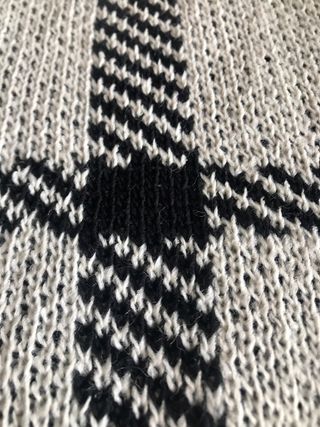 Minifalda punto cuadros blanco negro talla única