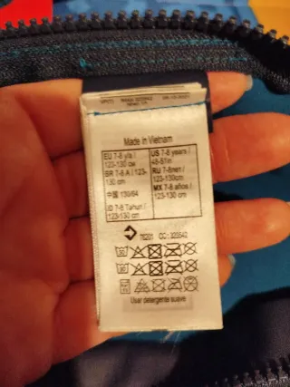 Bañador neopreno niño Nabaiji azul y naranja