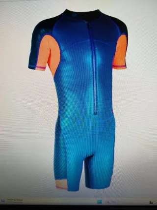 Bañador neopreno niño Nabaiji azul y naranja