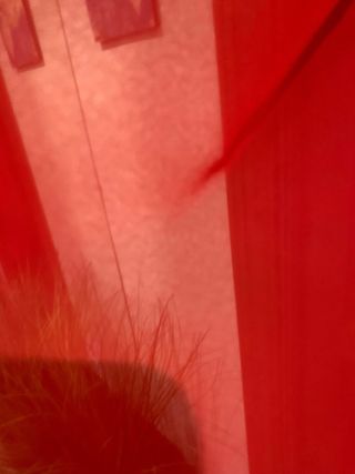 Chal estola rojo satén y gasa