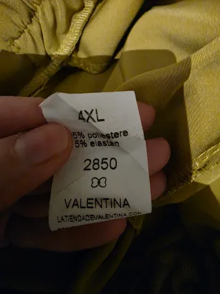 Pantalón de vestir verde-amarillo.talla grande