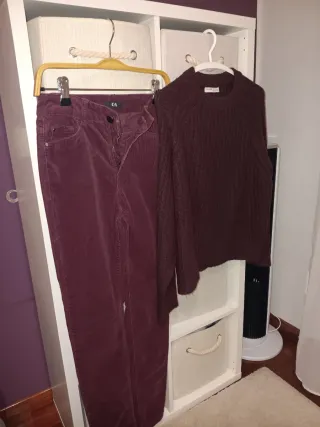 Conjunto C&A y Pull&Bear morado