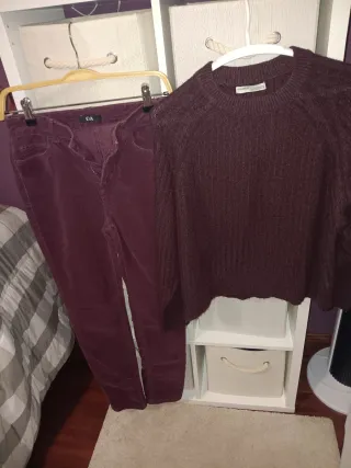 Conjunto C&A y Pull&Bear morado