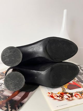 Botines negros tacón carey