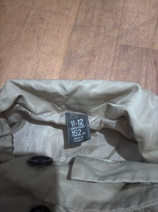 Gabardina niña beige