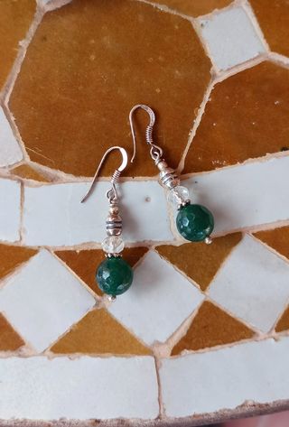 Pendientes ónix verde
