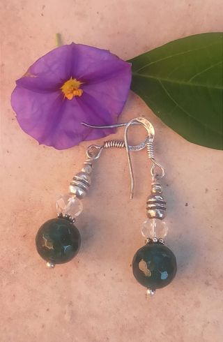 Pendientes ónix verde