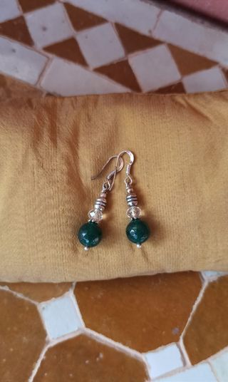 Pendientes ónix verde