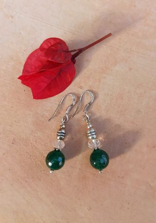Pendientes ónix verde
