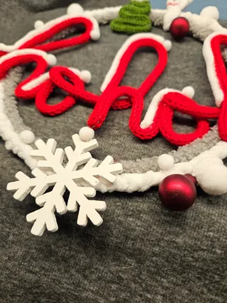 Decorazione Natalizia Ho Ho Ho Tricotin