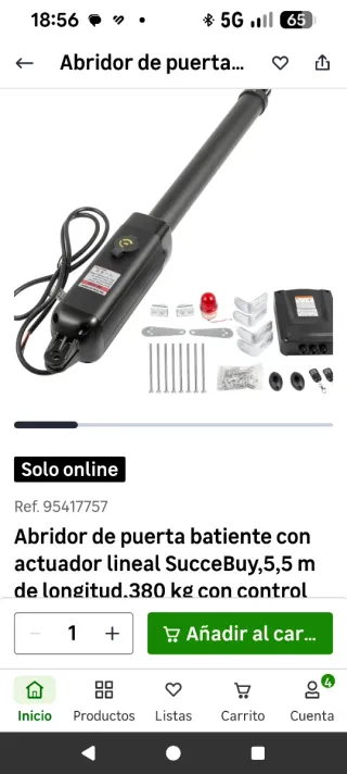 Abridor puerta batiente 5,5m