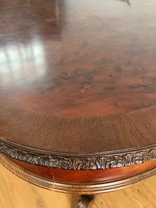 Mesa comedor extensible nogal macizo